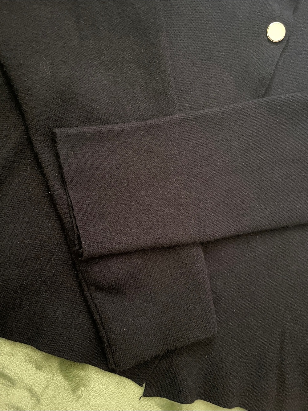 BY DESIGN Black Faux Fur Collar Button Cardigan Size S - Picture 5 of 8